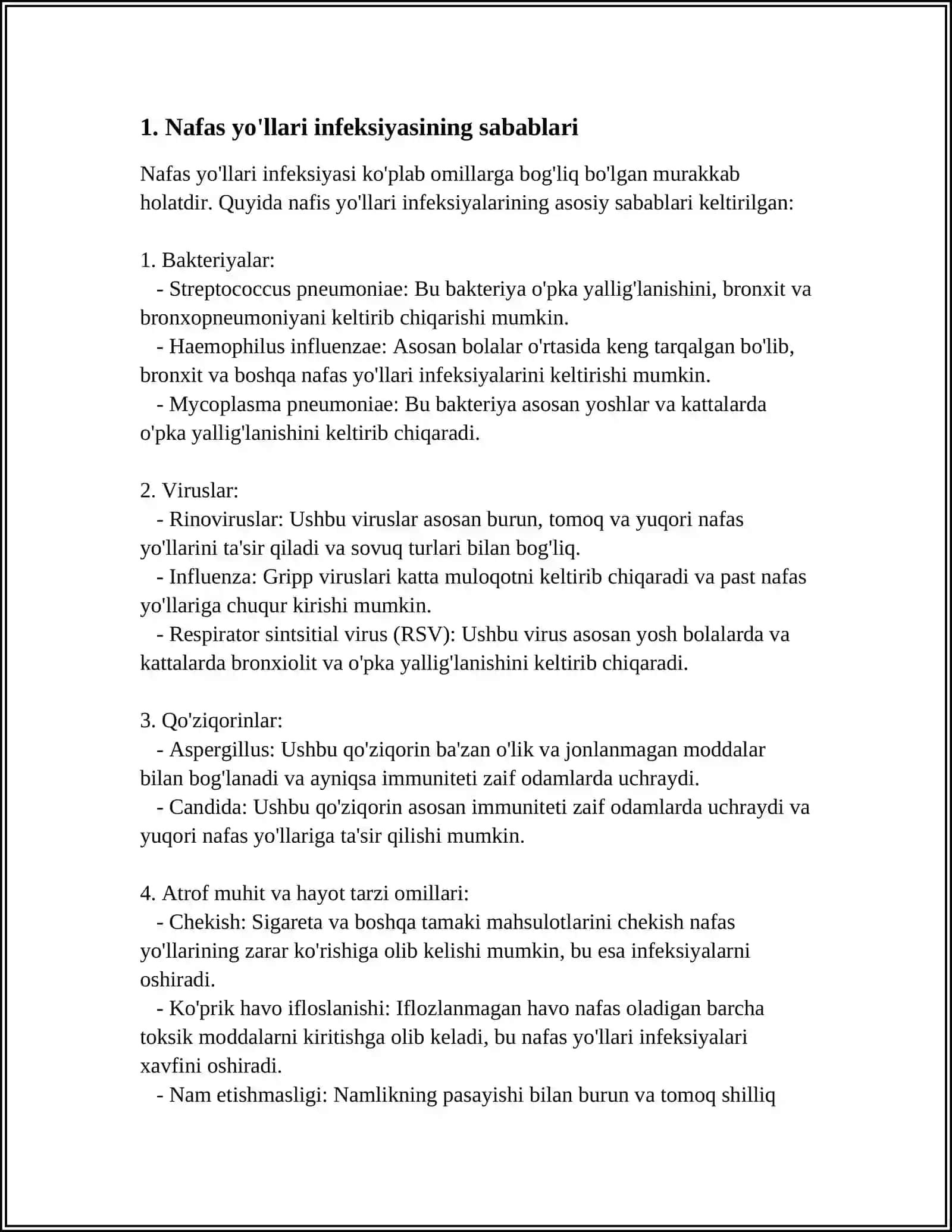 NAFAS YOʻLLARI INFEKSIYASI 3