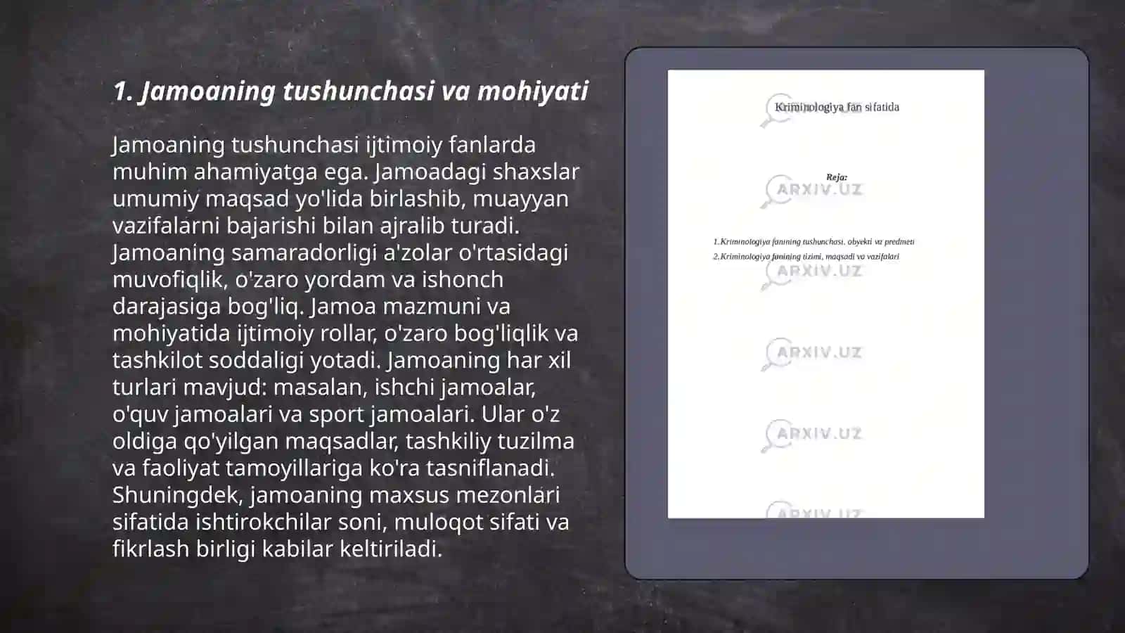 Jamoa Fan Obyekti va Subyekti Sifatida 3