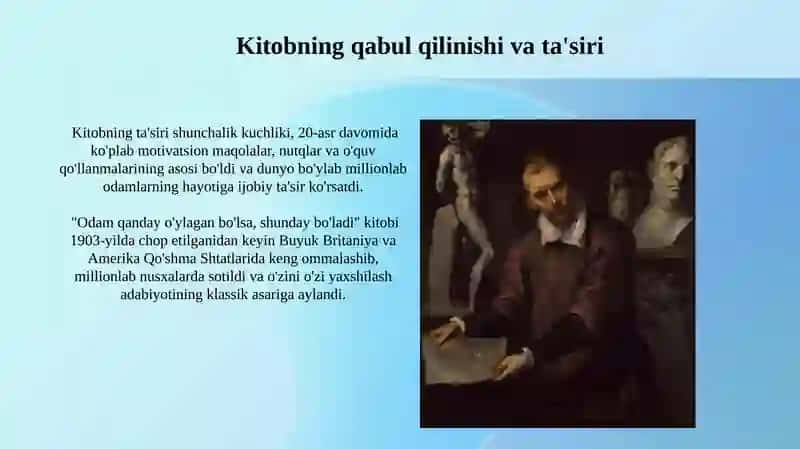 "Odam qanday o'ylagan bo'lsa, shunday bo'ladi" 3