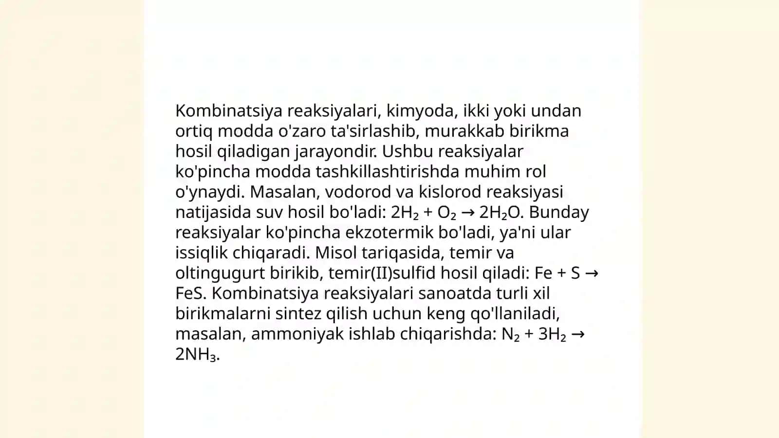 Kimyoviy reaksiyalarning tasnifi 3