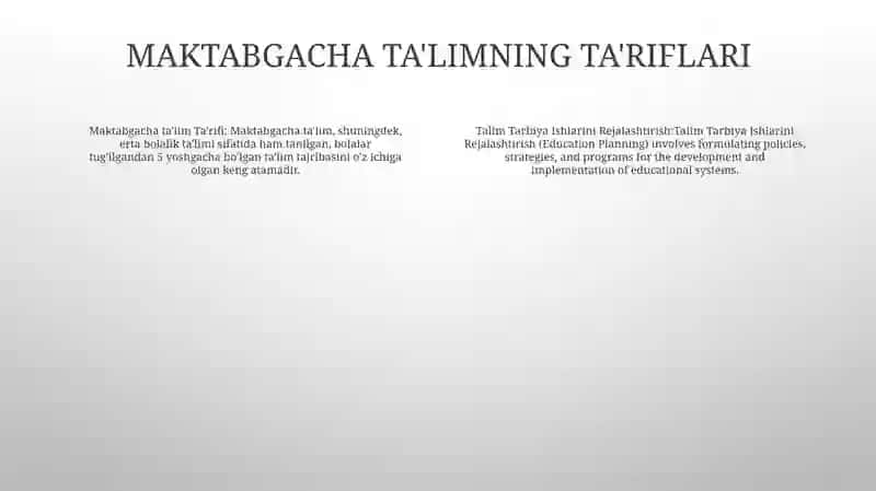 Talim Tarbiya Ishlarini Rejalashtirish 3