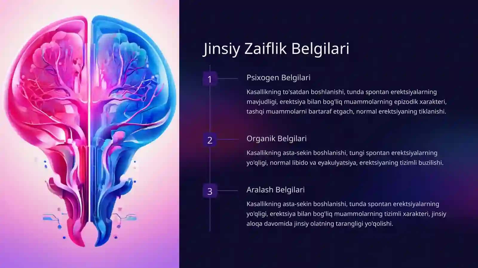 Jinsiy Zaiflik (Impotentsiya) — Sabablari, Belgilari, Davolash, Oldini Olish 3