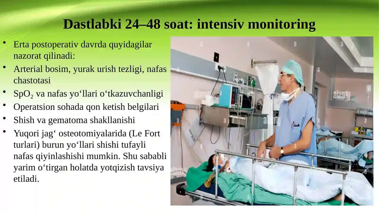 Osteotomiya o‘tkazilgan bemorlarda operatsiyadan so‘ng parvarishlash 3