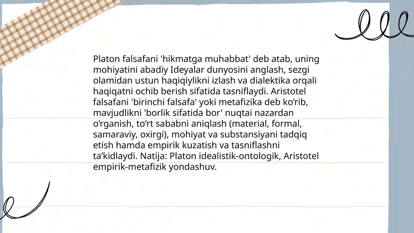 Falsafaning mohiyatiga oid Sharq va Gʻarb mutafakkirlari taʼriflarini tasniflash 3