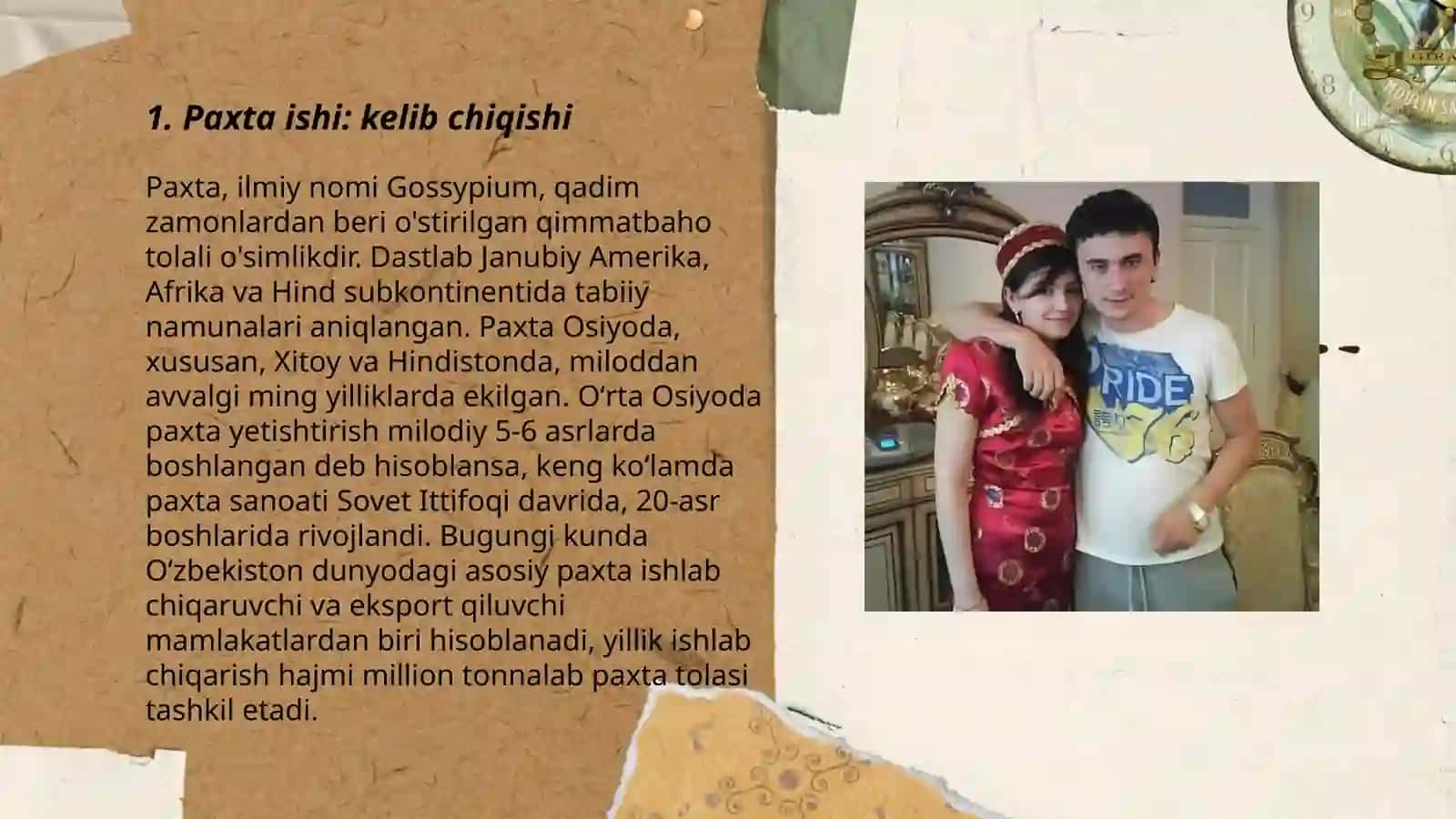 Paxta ishi: kelib chiqishi 3