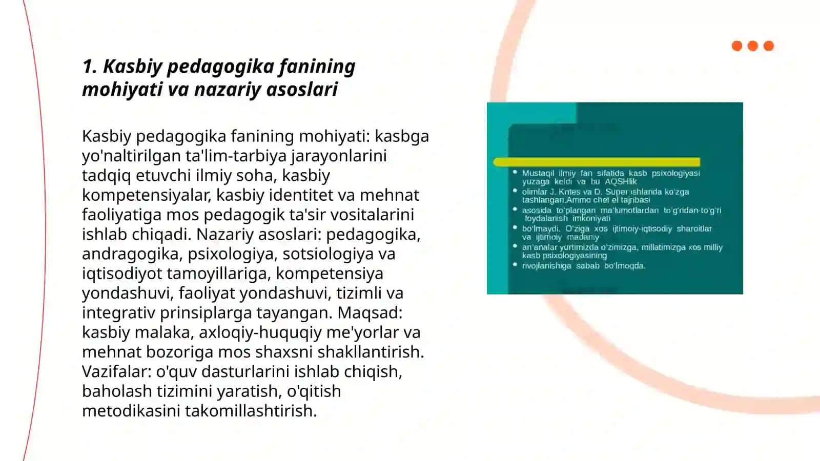 Kasbiy pedagogika fanining mohiyati va nazariy asoslari 3