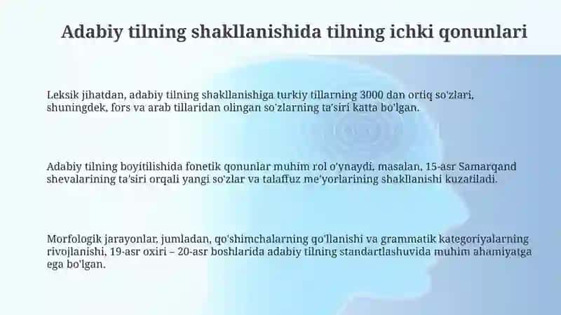 Adabiy tilni rivojlantiruvchi omillar 3