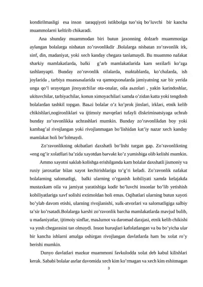 Mehribonlik Uylarida Bolalarga Nisbatan Ehtiyotsiz Muamolarni Xal Qilishda Ijtimoiy Ish Xodimlarining Roli 3