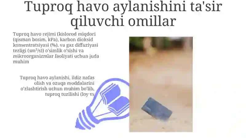 Tuproqning havo hossalari va havo rejimini aniqlash 3