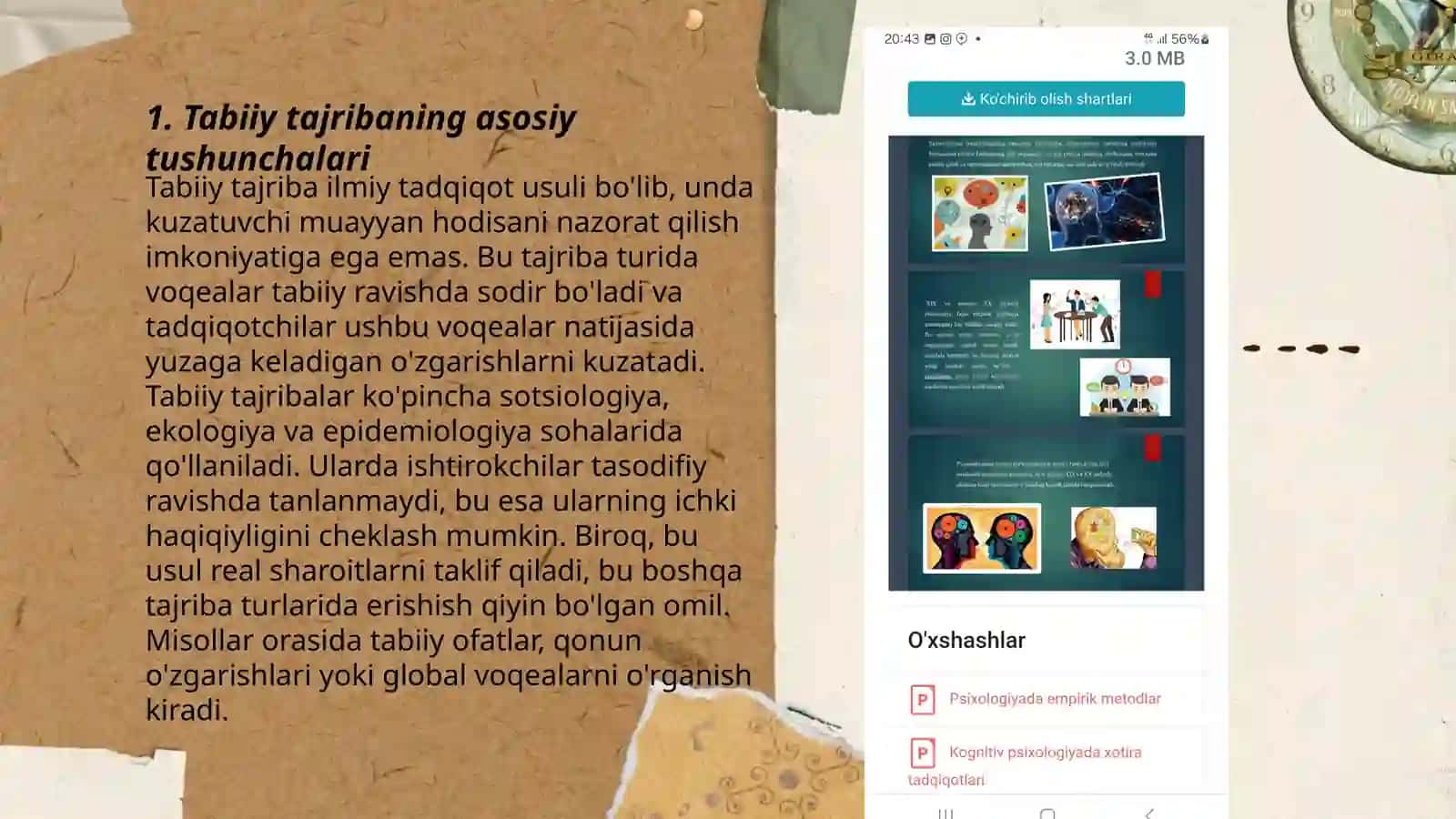 Eksperimental Psixologiyada Tabiiy Tajriba va uning Afzalliklari 3