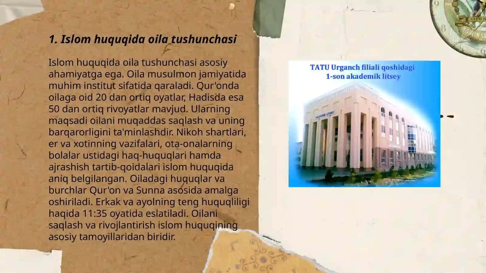 Islom huquqshunosligida oila, nikoh, taloq, idda,yihor tushinchalari 3