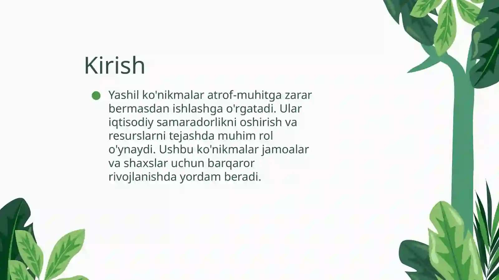 Yashil ko'nikmalar va uning foydali jihatlari 3