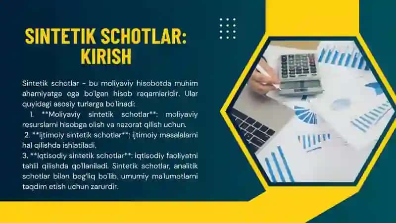 sintetik va analitik schotlar, ularning tuzilishi va ularning o'zaro bog'liqligi 3