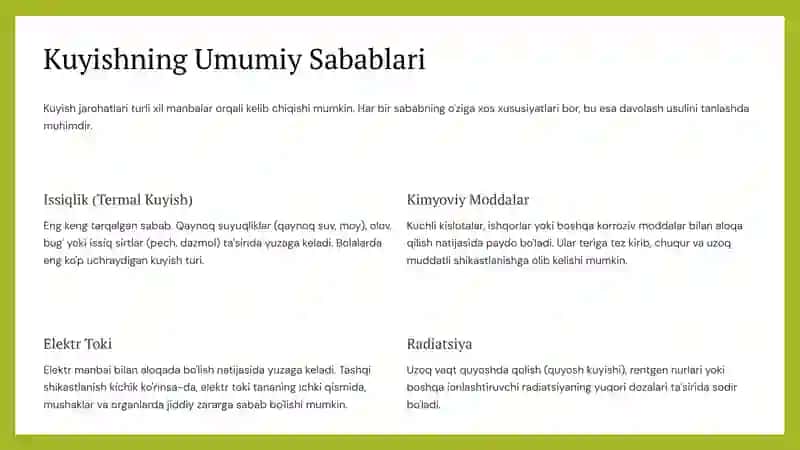 Kuyish Kasalligi: Sabablari, Beligilari va Davolash Usullari 3