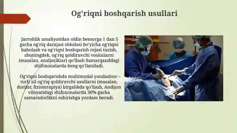 Oʻgʻriqsizlantirish aoslari. Bemorni operatsiyaga ruxiy tayyorlash 3