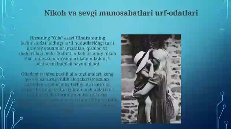 "Fitratning Oila asaridagi. oila qurish tartiblar va farzand tarbiyasiga oid slayt tayyorlash" 3