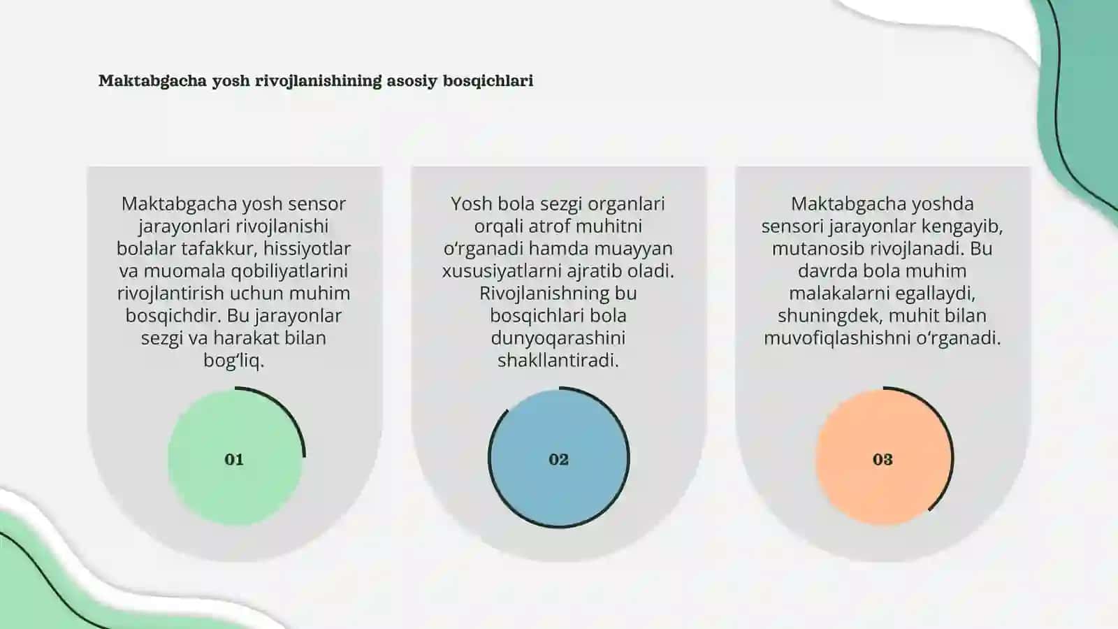 Maktabgacha yosh sensor jarayonlarini rivojlanishi 3