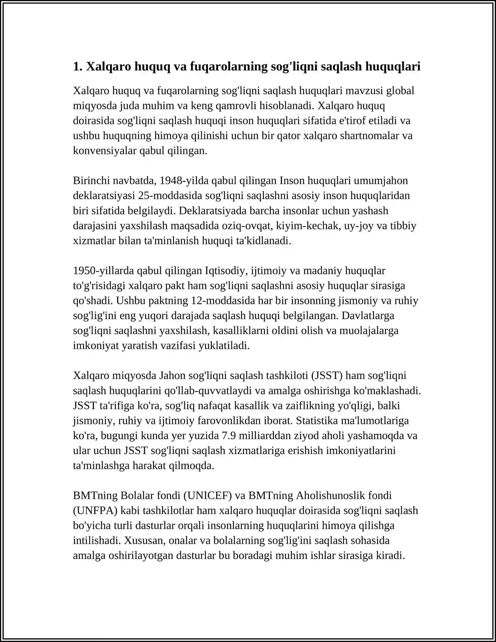 FUQAROLARNING TIBBIY-IJTIMOIY YORDAM OLISH HUQUQI 3