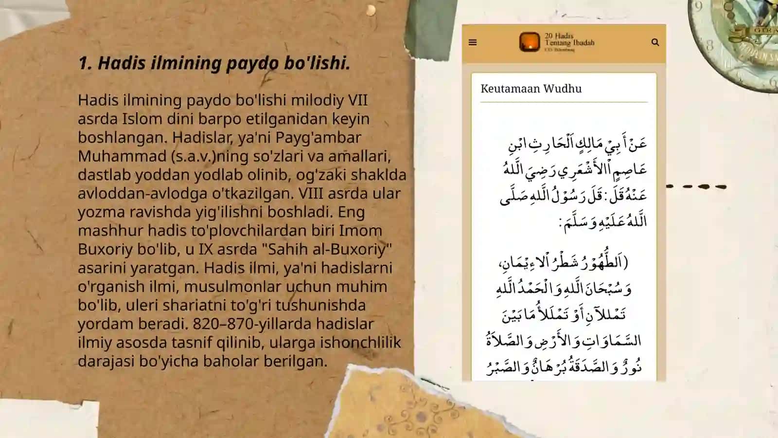 Hadis ilmining paydo bo'lishi Imom al Buxoriy asarlarida pedagogik gʻoyalar 3