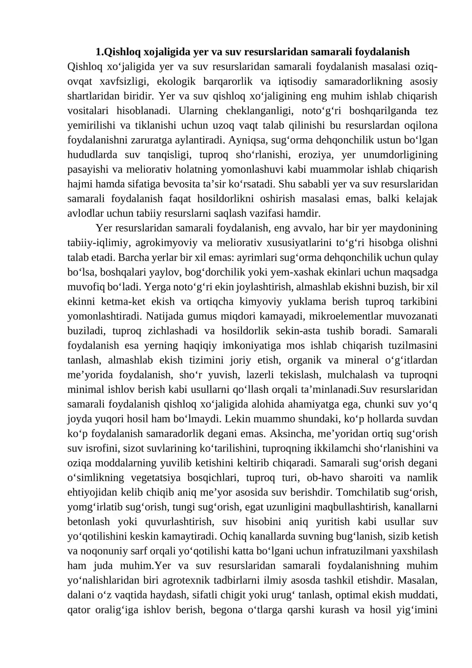 Mamlakatimizda qishloq xoʻjaligida amalga oshirilayotgan islohotlar 3