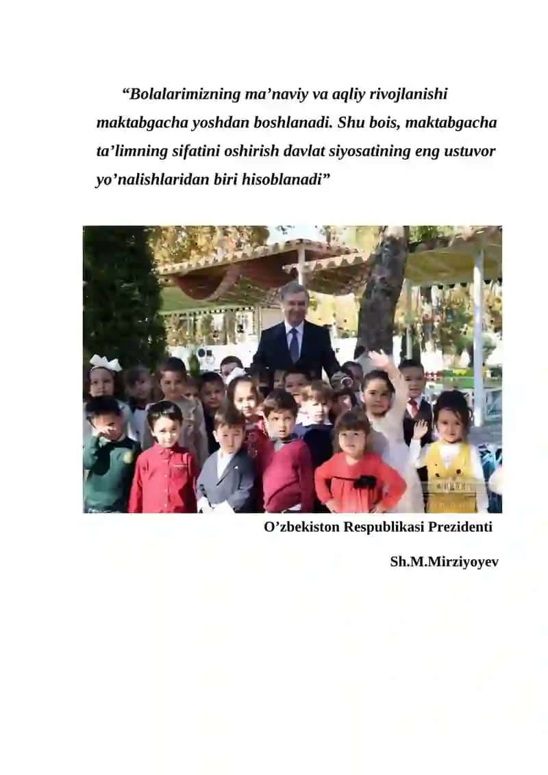 O’zbekiston Respublikasi maktabgacha ta’lim tizimi 3