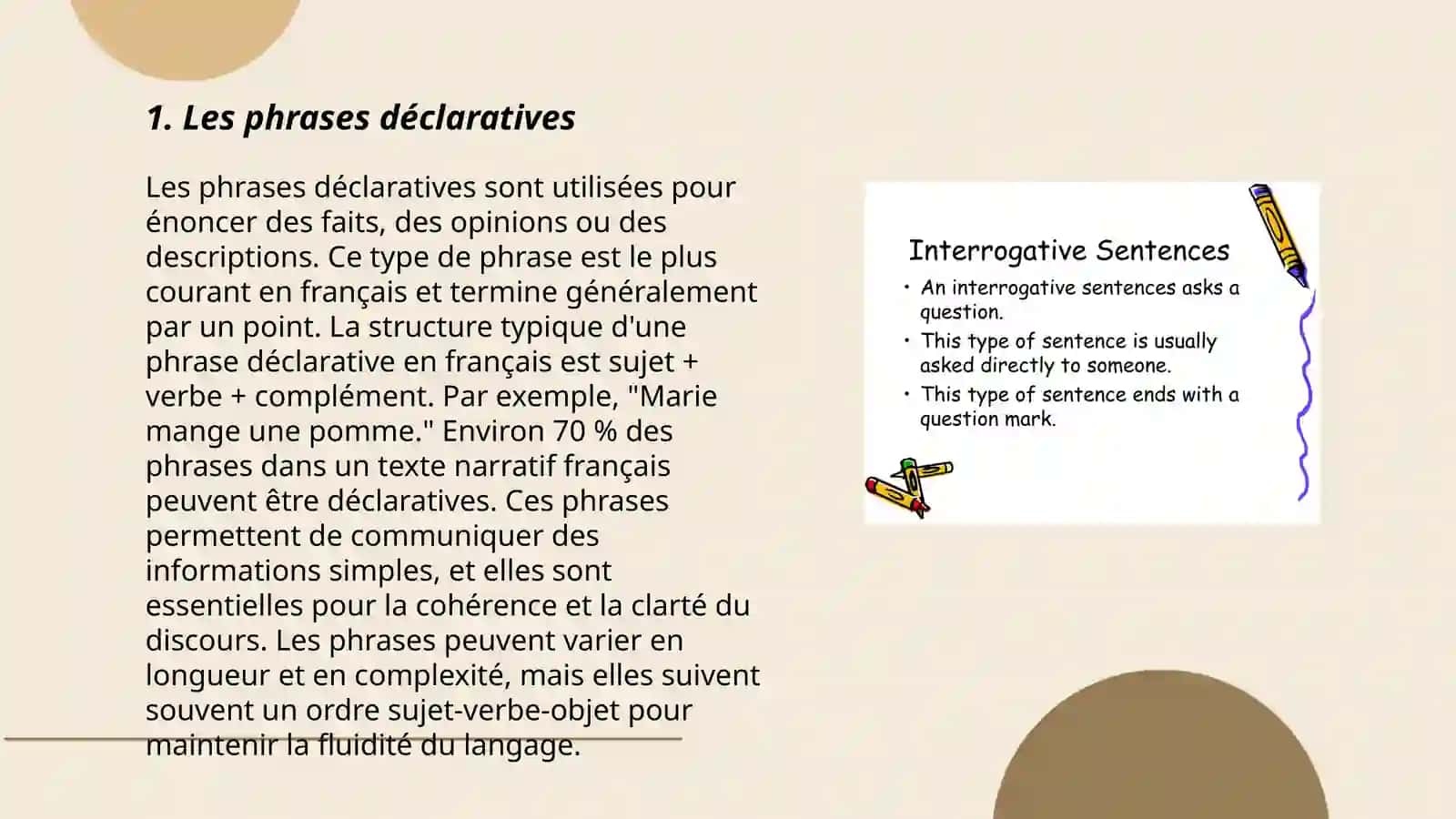 Les types de phrase 3