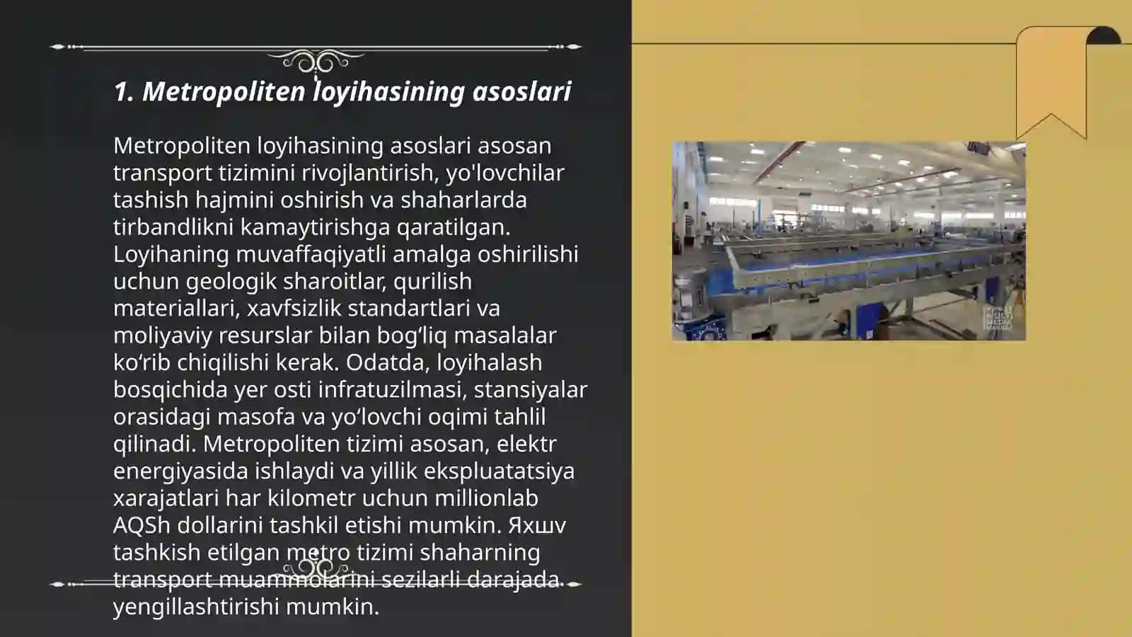 Metropoliten liniyalarini loyihalashning asosiy qoidalari 3