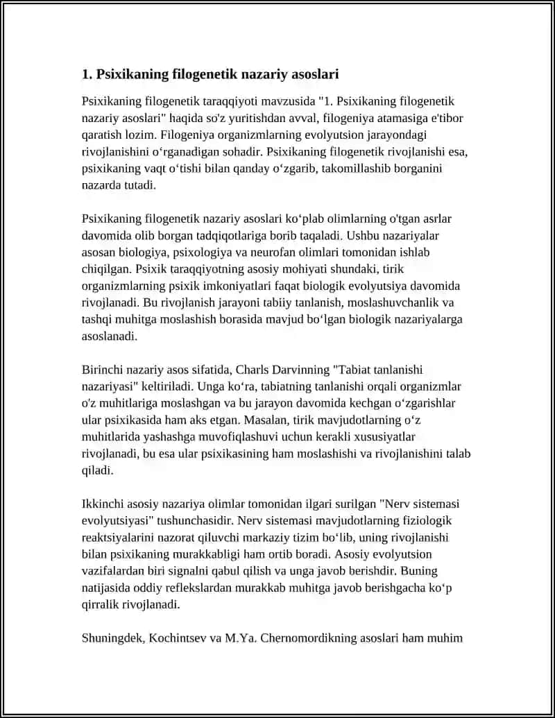 PSIXIKANING FILOGENETIK TARAQQIYOTI 3