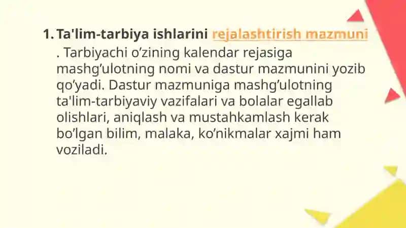 Maktabgacha ta'lim tashkilotlari bo'yicha metodik ishlar 3