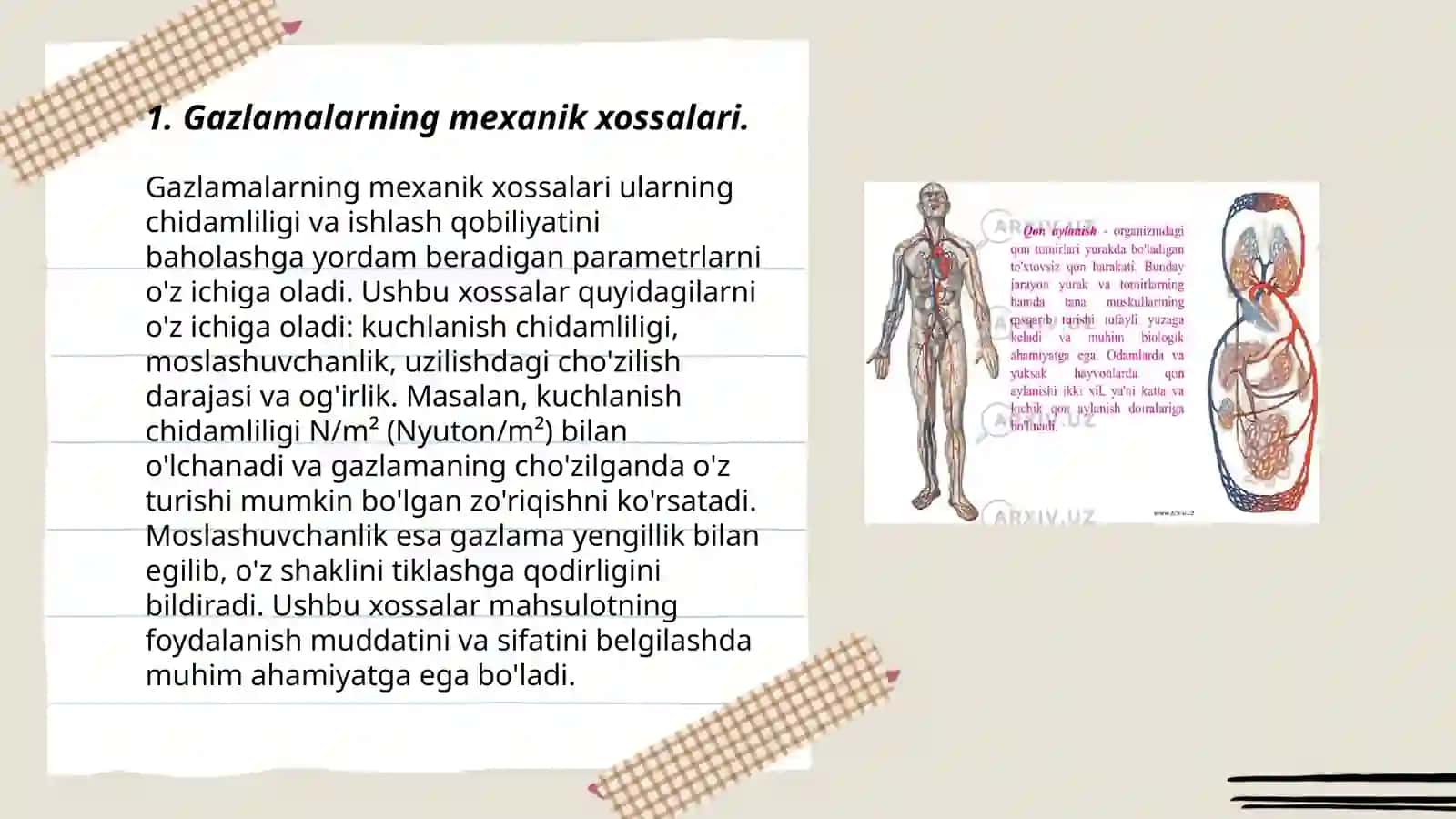 Gazlamalarning mexanik xossalari 3
