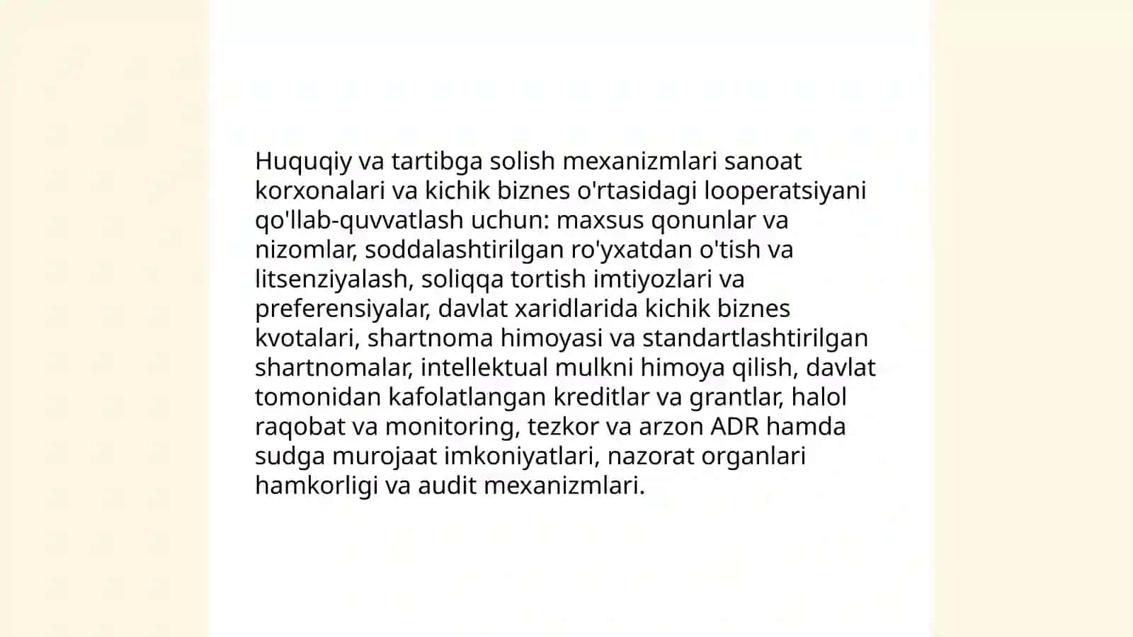 Sanoatkorxonalarida kichik biznes bilan looperatsiya aloqalarini rivojlantirishning asosiy yo' nalishlari 3