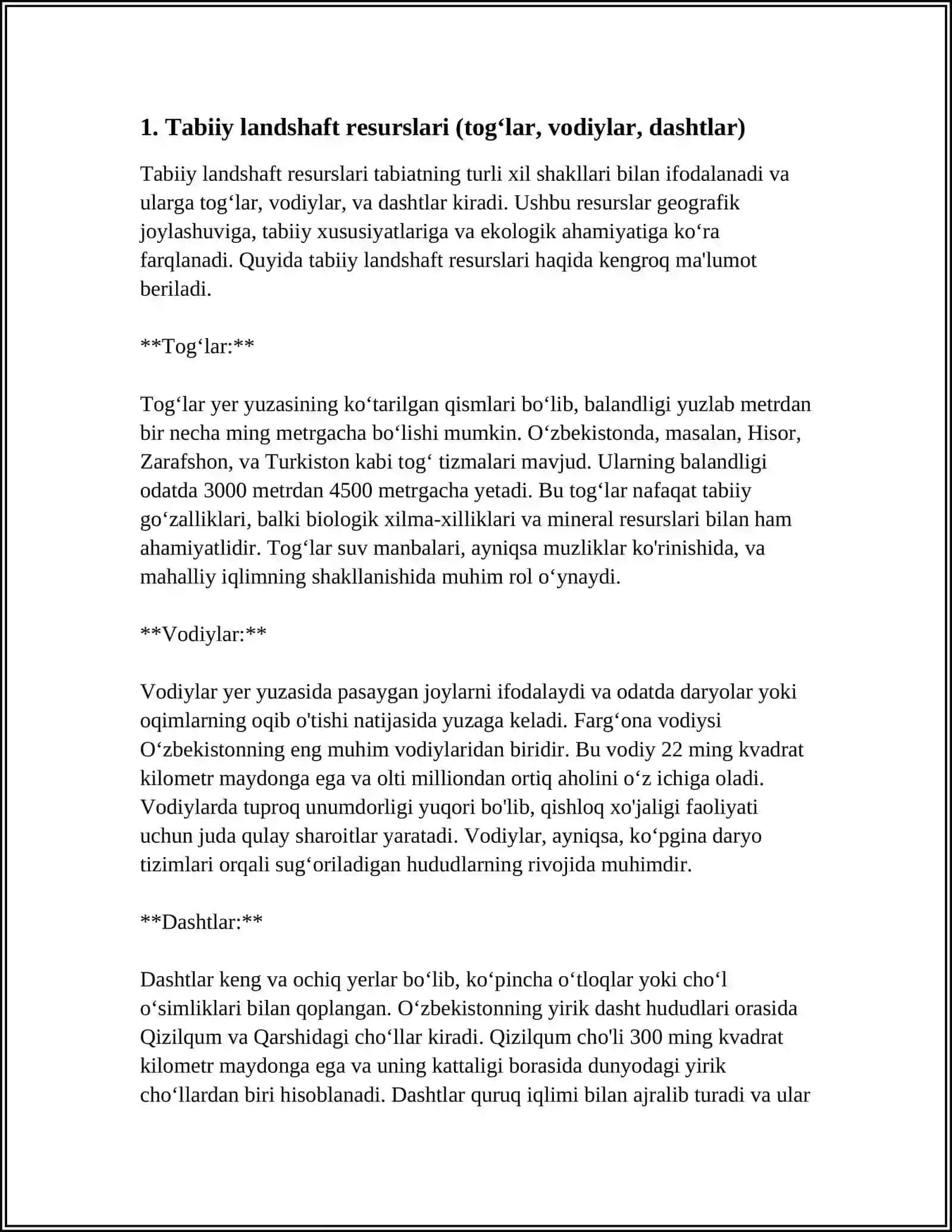 EKOLOGIK TURIZMNI RIVOJLANTIRISH RESURSLARI 3
