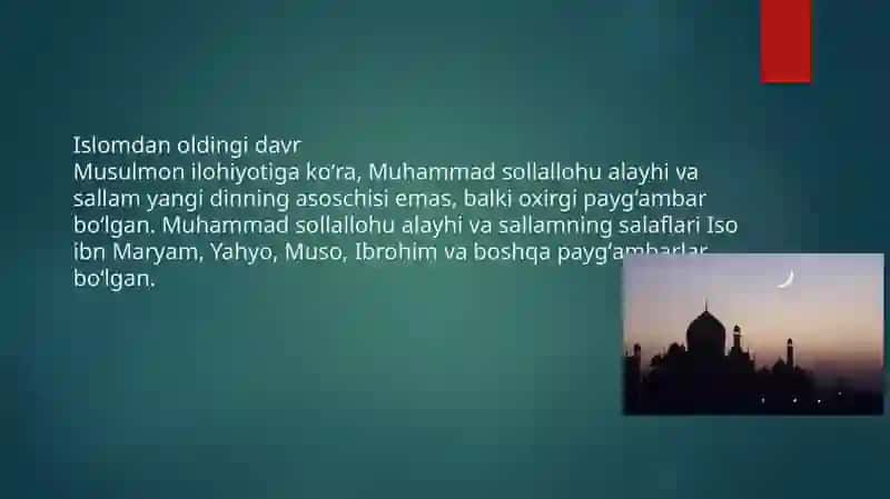 ISLOM DININING VUJUDGA  KELISHI 3
