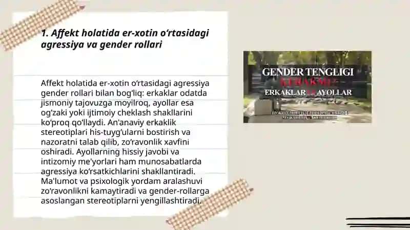 Affekt holatidagi er-xotin munosabatlarida gender rollari va gender streotiplarining namayon boʻlishi 3