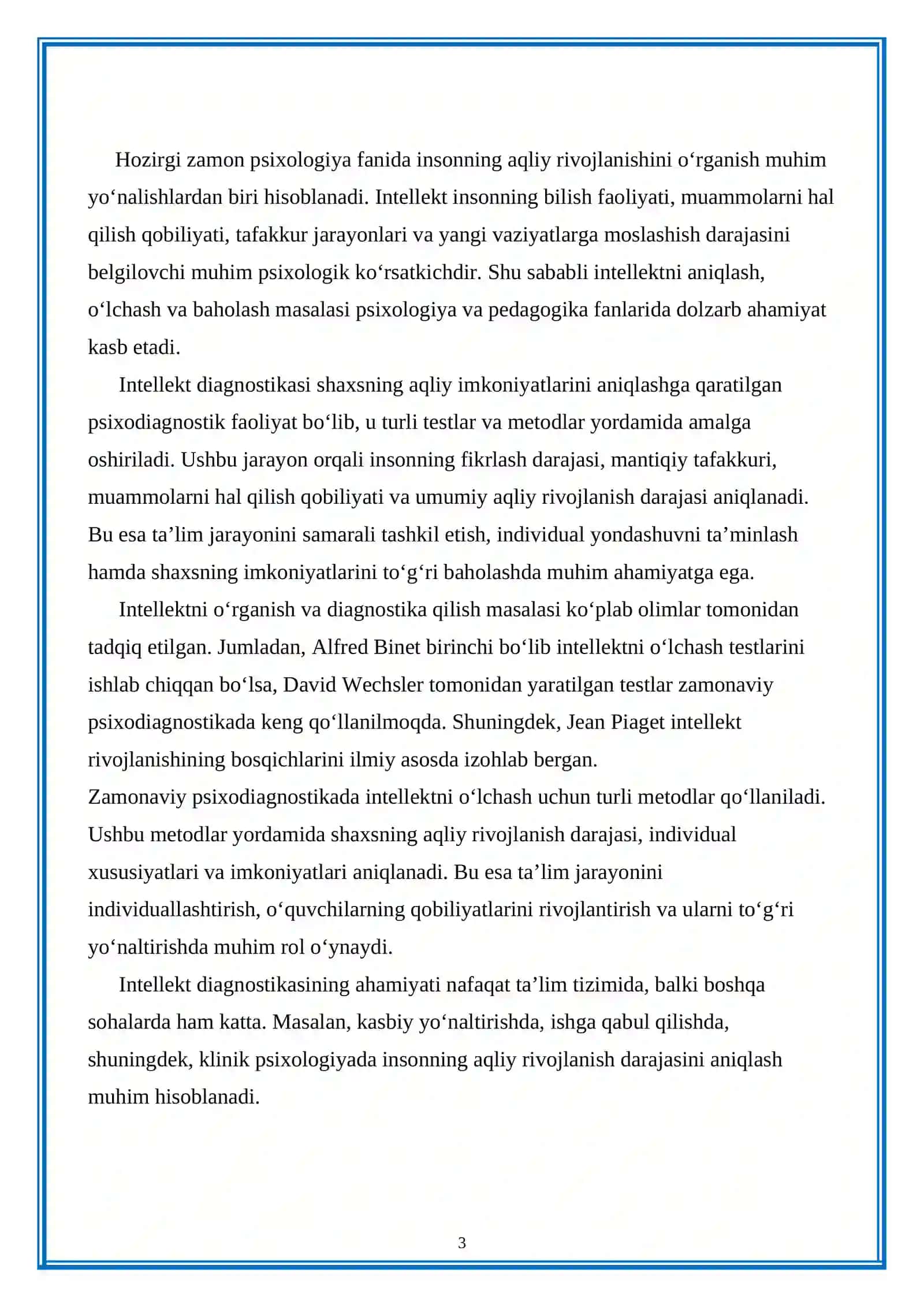 KURS ISHI - Intellekt diagnostikasi 3