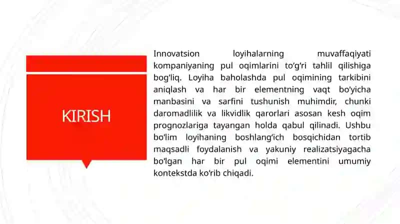 Pul oqimlarining innovatsion loyihalarga ta'siri 3
