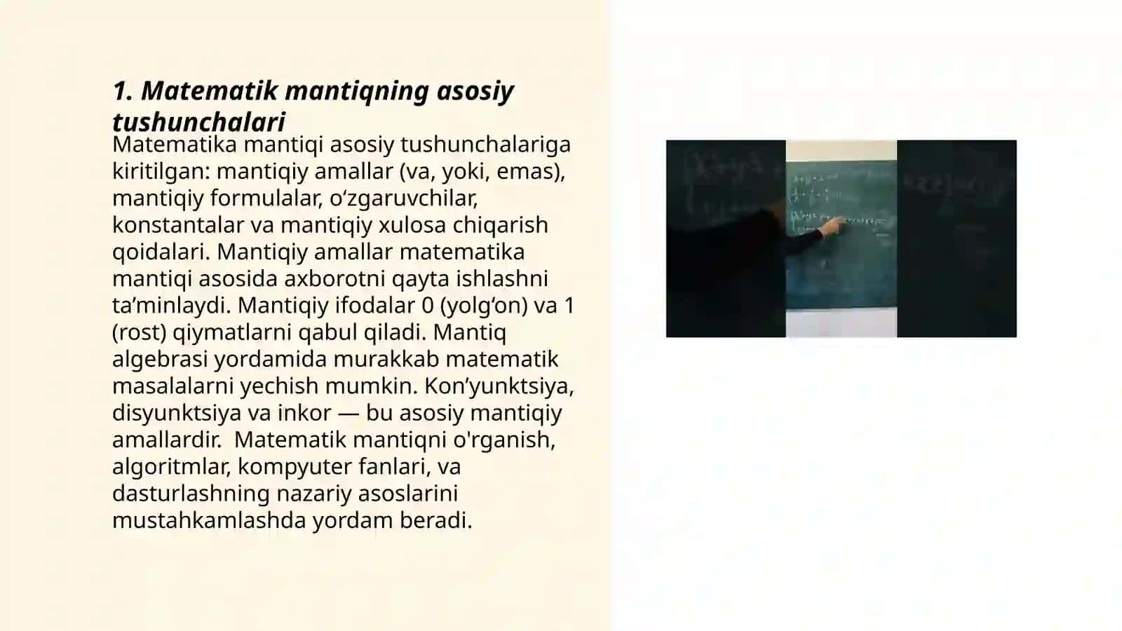 Matematik mantiq elementlarini o’rganish metodikasi 3