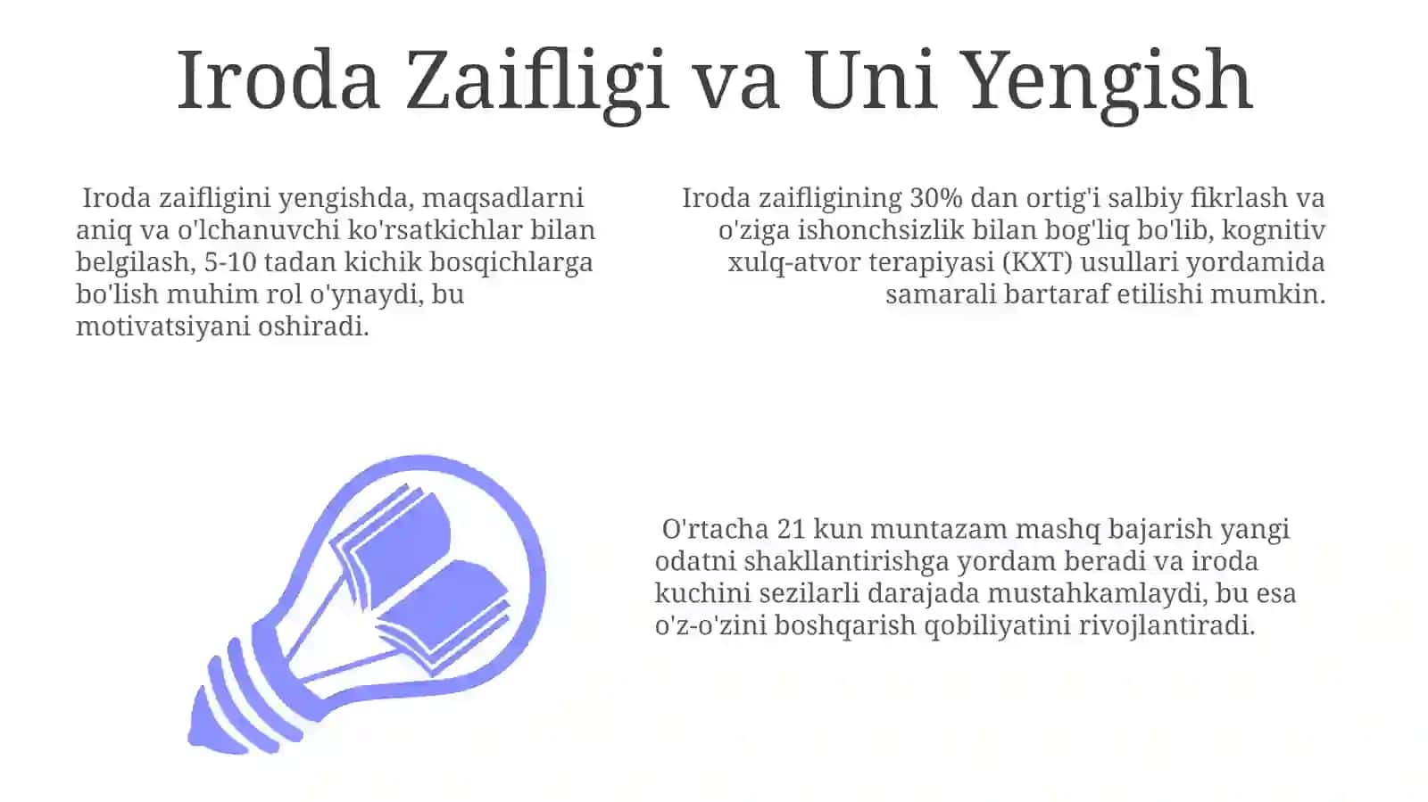Iroda Zaifligi va Uni Yengish 3