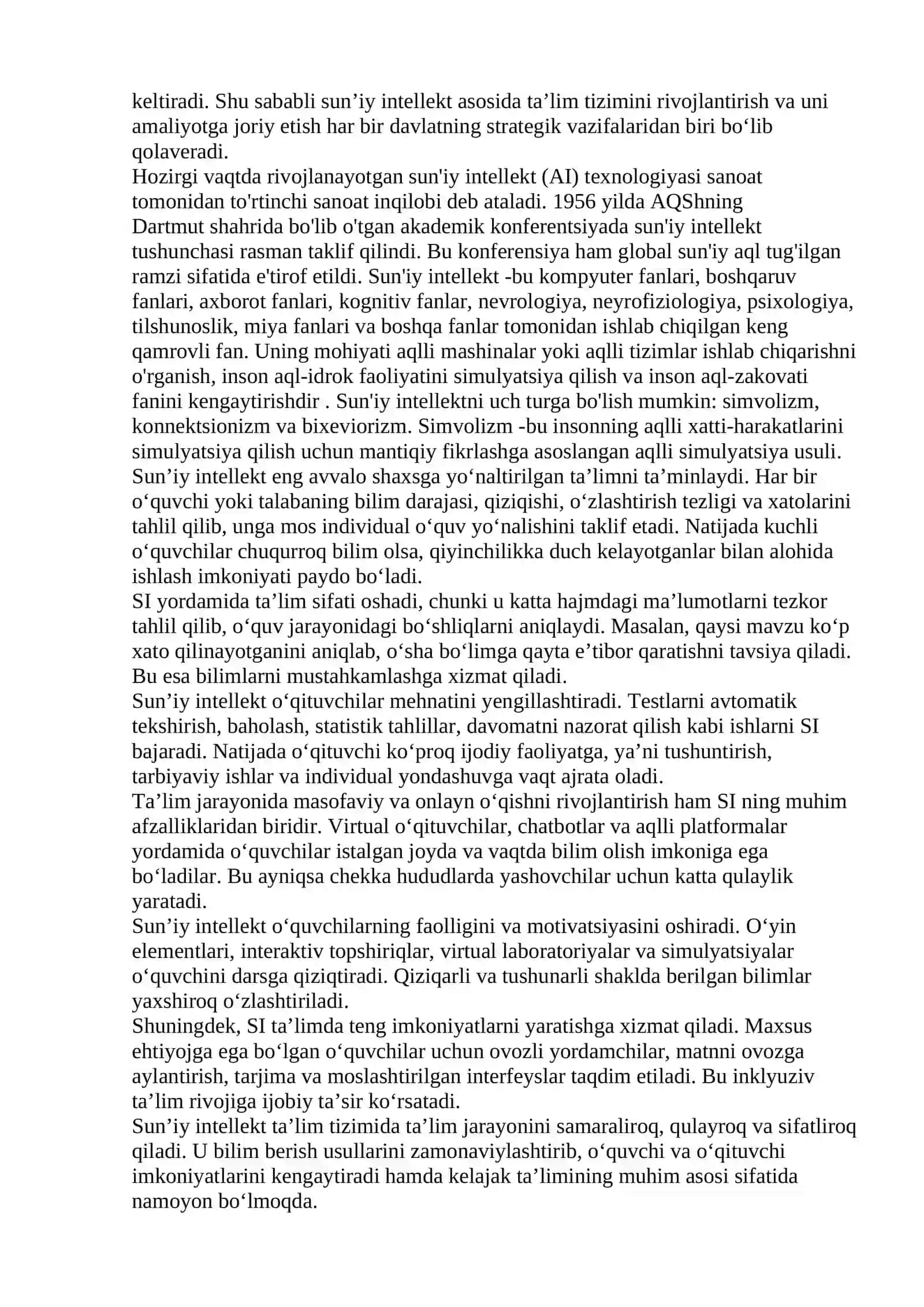 Suniy intellekt asosida talim tizimi 3