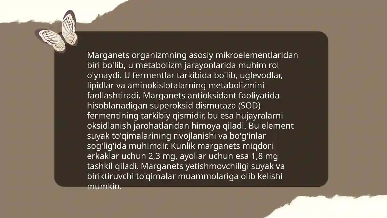 Marganestning tirik organizmdagi roli 3