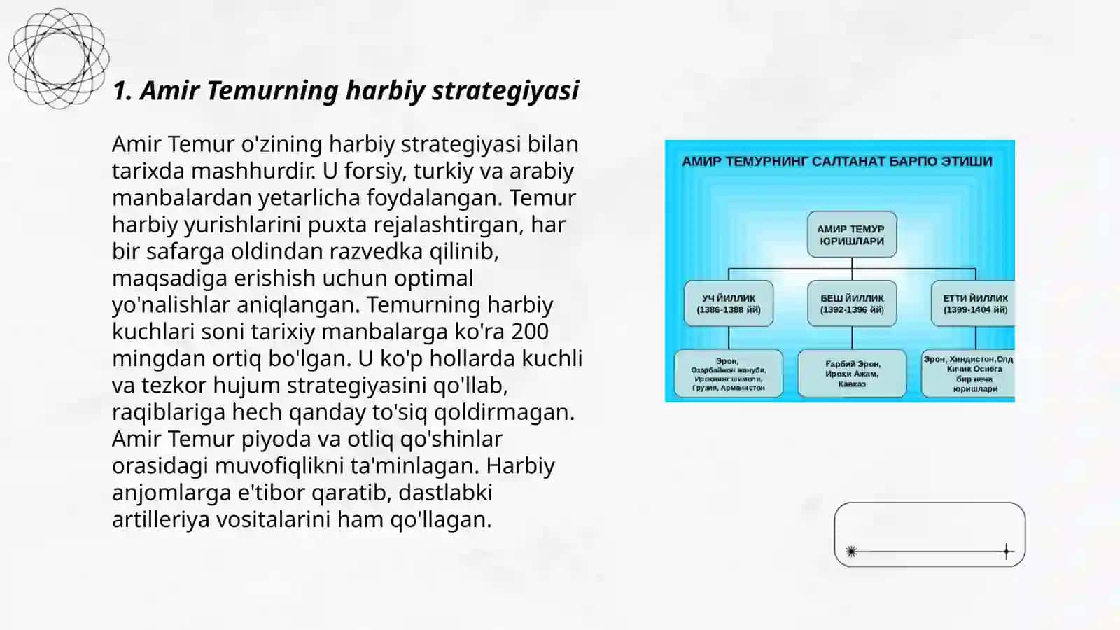 Amir Temur va Temuriylar davrida harbiy boshqaruv tizimi 3