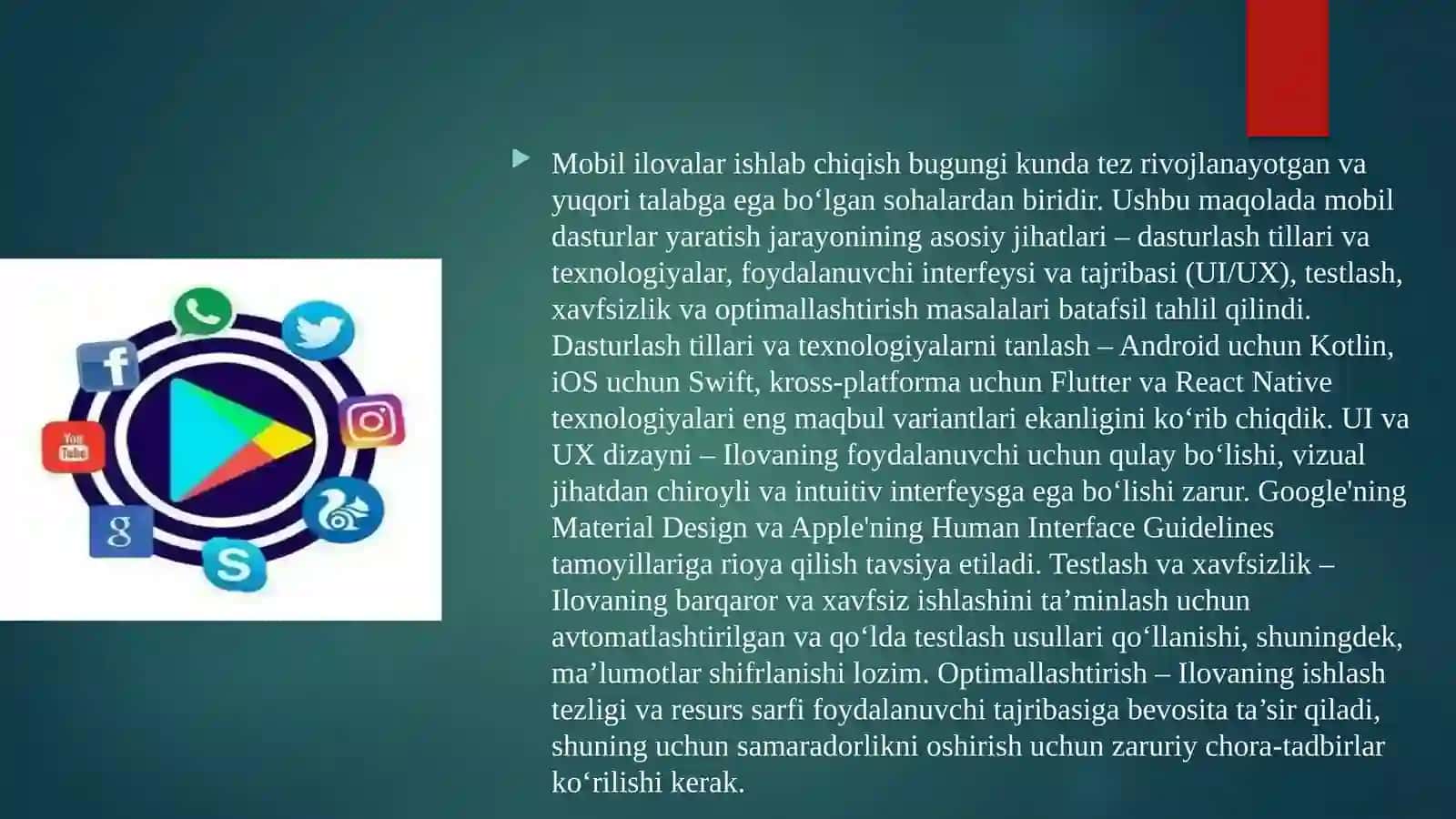 Mobil ilovalar yaratishning dasturiy vositalari (MobiCart) 3