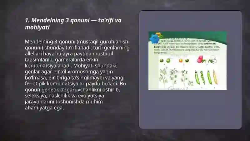 Mendelning 3 qonuni 3