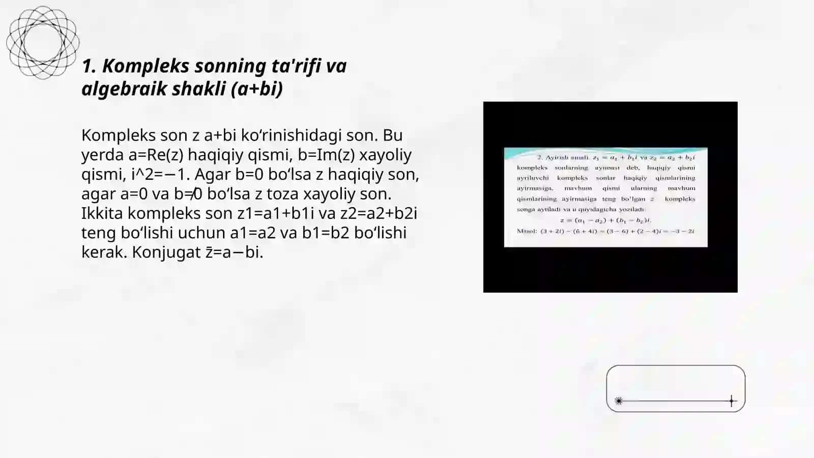 Kompleks sonning algebraik, trigonometrik va ko‘rsatkichli shakllari 3