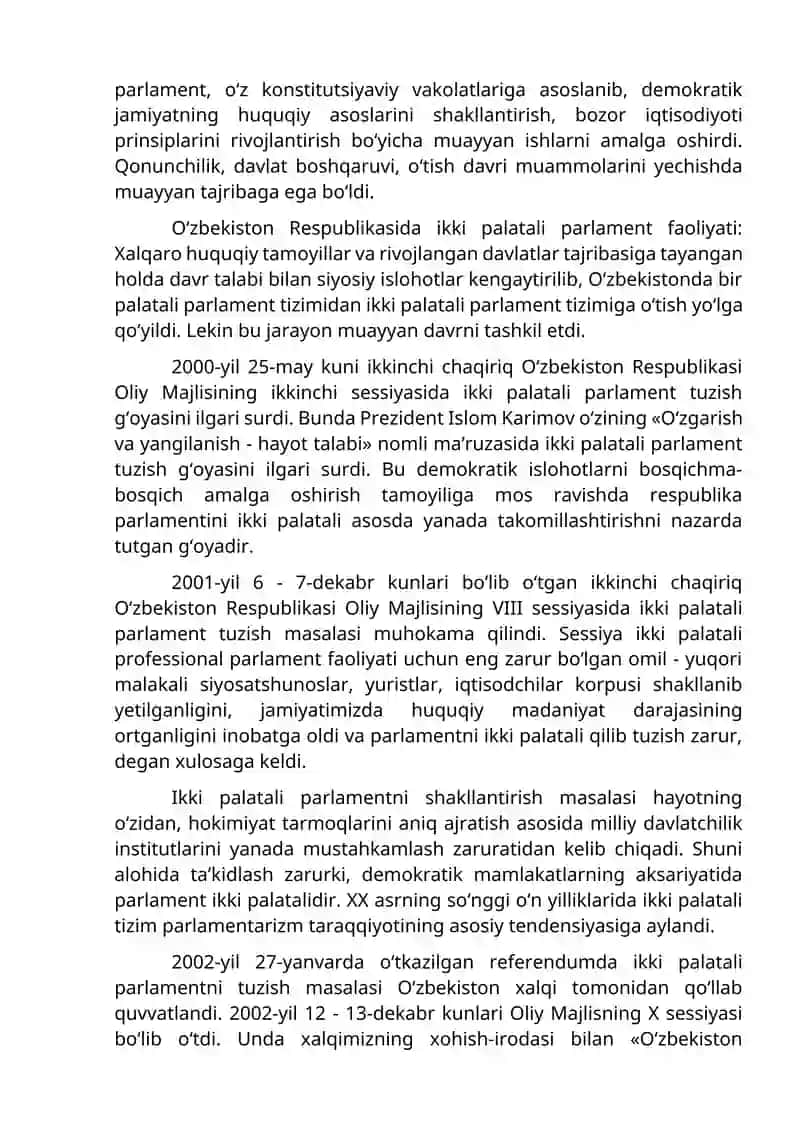 O‘zbekistonda demokratik, fuqarolik jamiyati asoslarining shakllanishi, amalga oshirilgan siyosiy islohotlar 3