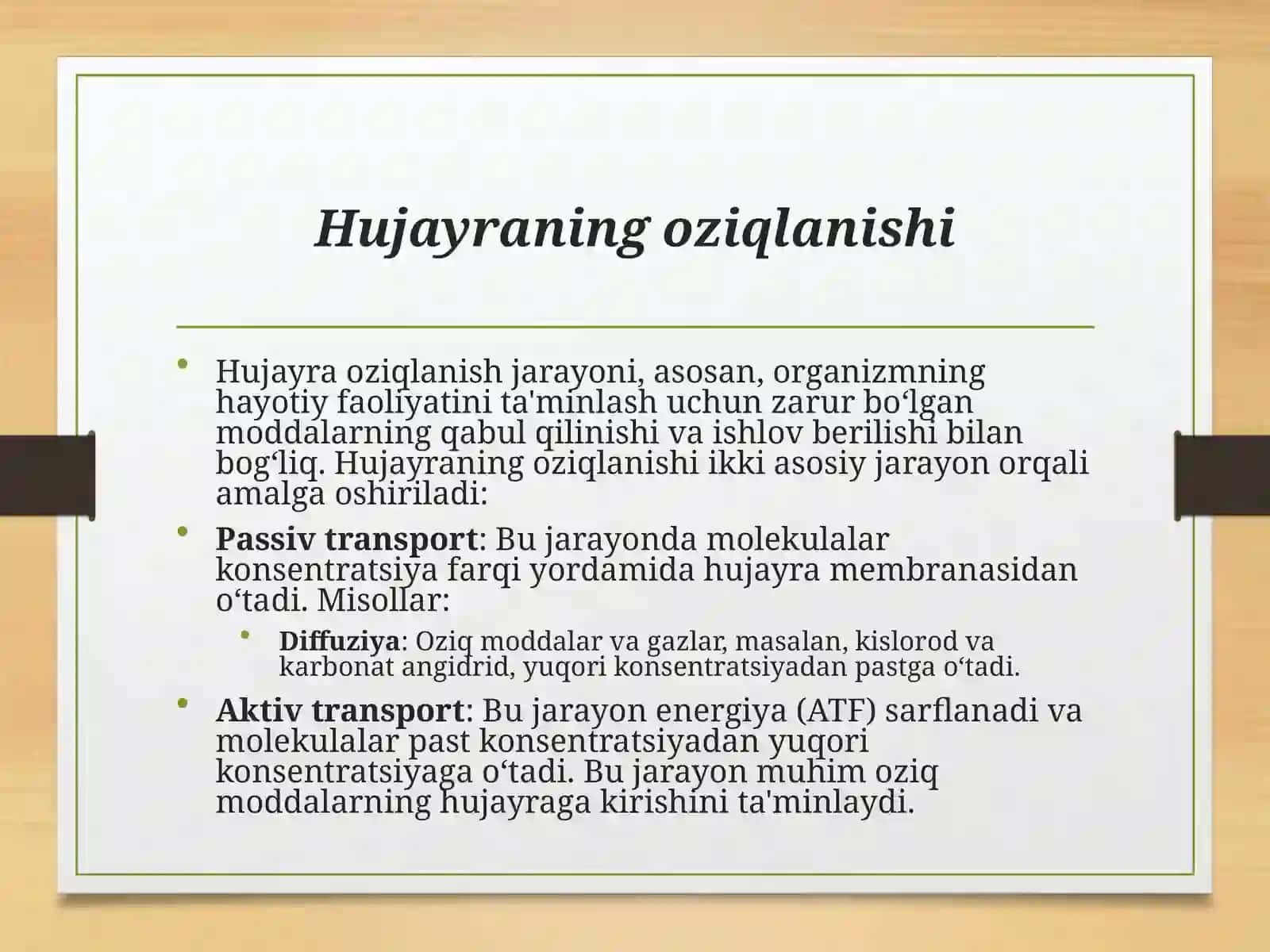 O‘simliklar anatomiyasi, fiziologiyasi. Tiriklik belgilari 3