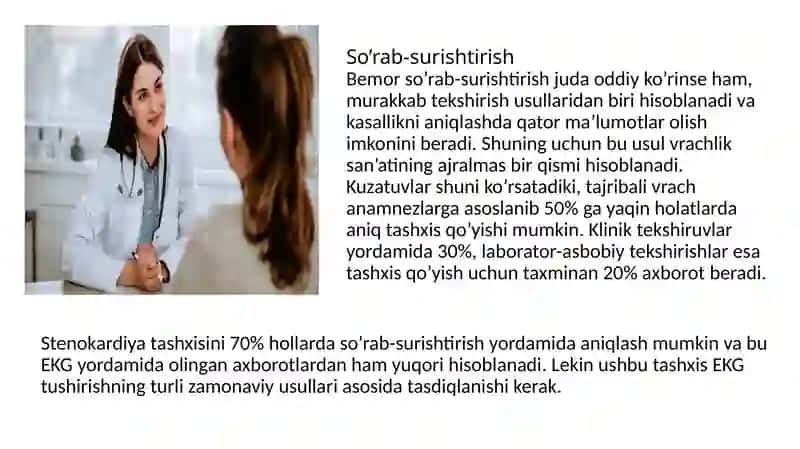 Bemorni mustaqil so'rab surishtirish. Deontologiya asoslari. 3