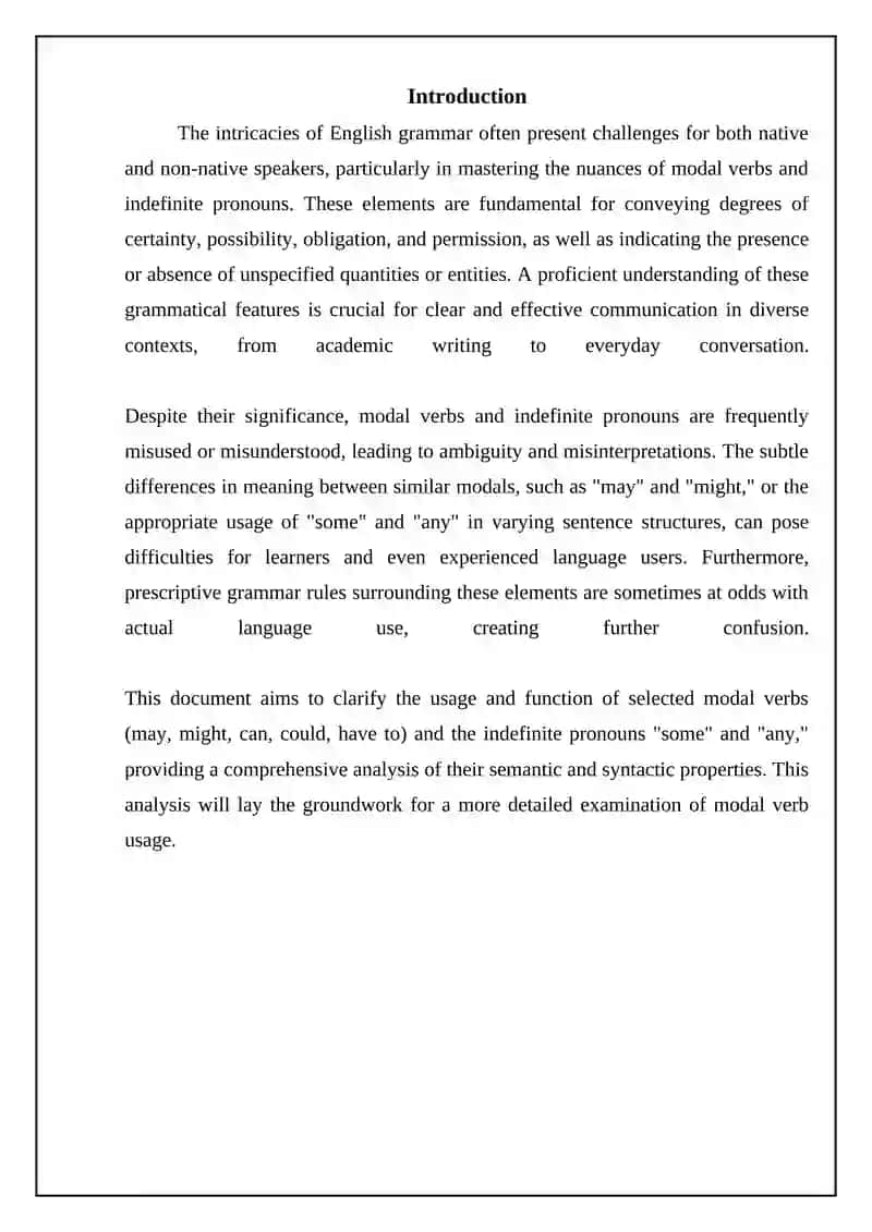 Modal Verbs and Pronouns 'Some' and 'Any' 3