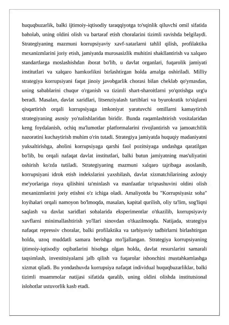 Korrupsiyaga qarshi kurashishning milliy strategiyasini amalga oshirishda davlat organlarining vakolatlari 3