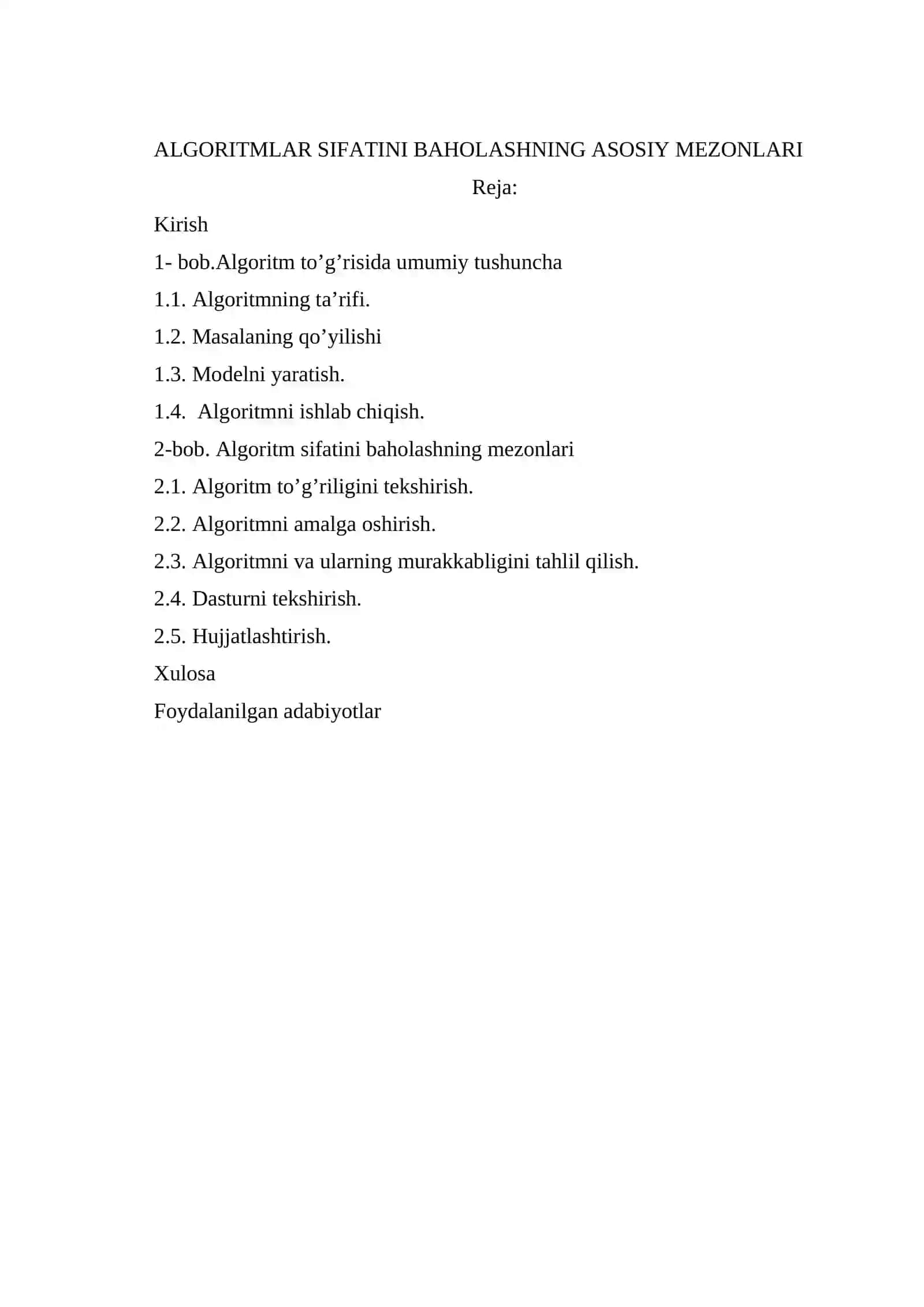ALGORITMLAR SIFATINI BAHOLASHNING ASOSIY MEZONLARI 3